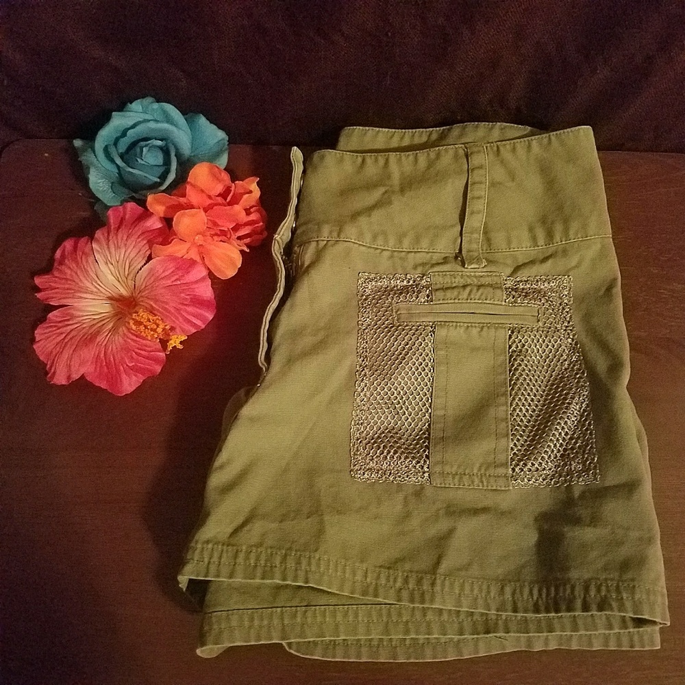 ❤3/$10 Route 66 Army Green Shorts